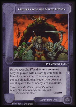 Orders from the Great Demon